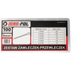 Set Kit Coppiglie Perni fermi di sicurezza 100pz spine assortimento 1,6-4mm